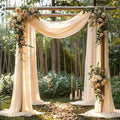 Champagne Wedding Arch Draping Fabric 3 Panels 30'' x 20FT Champagne Drapes by PartyTalk