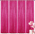 Fuchsia Sequin Backdrop Curtain 4 Pieces 2FTx8FT Glitter Photography Backdrop by Unknown