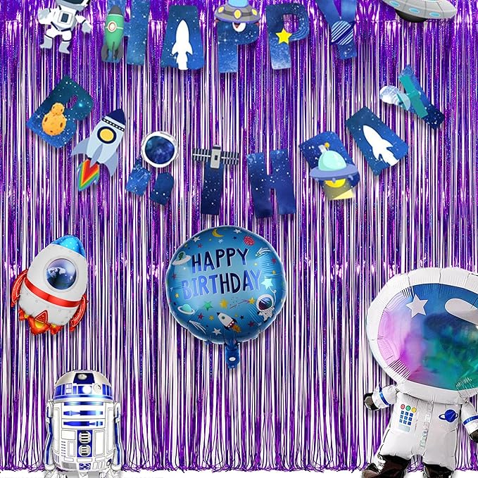 Purple Tinsel Curtain Party Backdrop - Image 8
