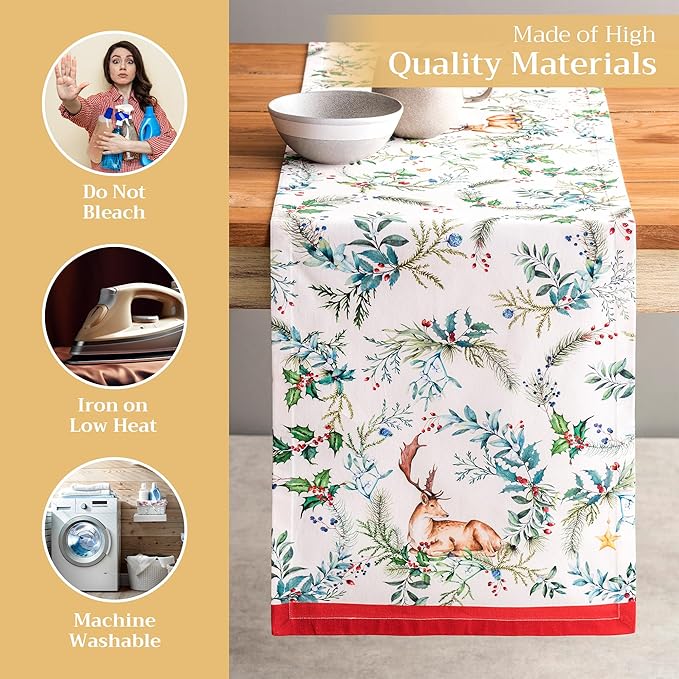 Maison d' Hermine Table Runner 100% Cotton Double Layer Table Runners 72 inches - Image 3