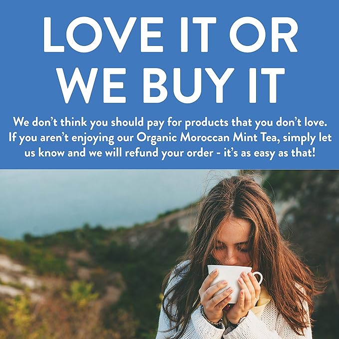 FGO Organic Moroccan Mint Green Tea, Eco-Conscious Tea Bags, Resealable Bag - Image 8