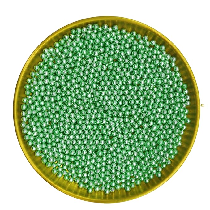 Edible Silver Green Pearl Sugar Sprinkles Candy 4mm Mini Pearls Cake - Image 4