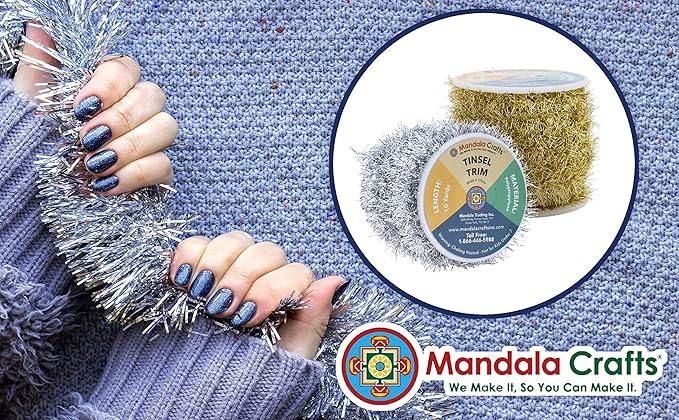 Mandala Crafts Iridescent Tinsel Garland - Image 7