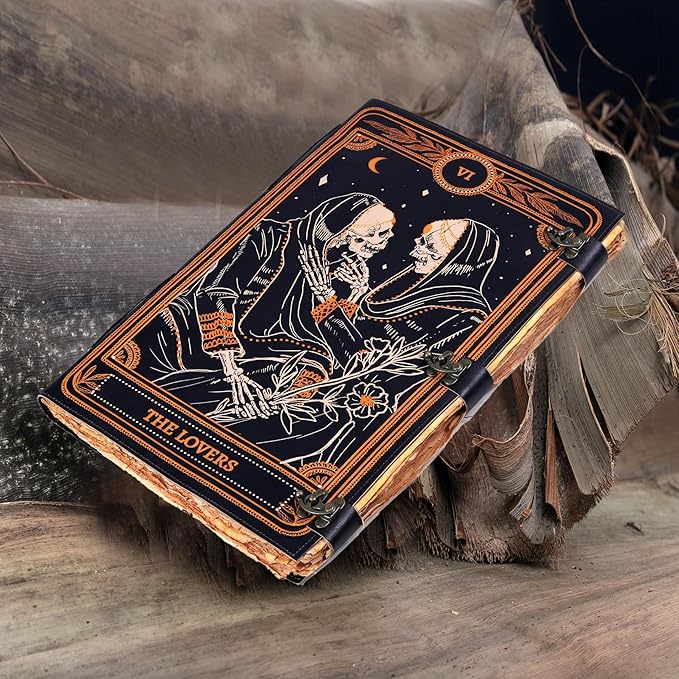 cuero Book of Spells Leather Journal Deckle Edge Paper Grimoire Printed Journal - Image 2