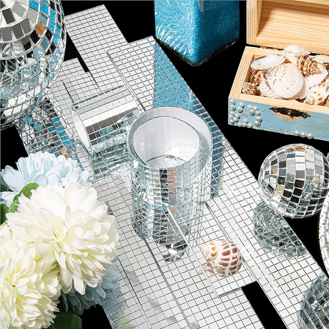 PP OPOUNT 7080 PCS Disco Ball Tiles, 5 x 5 mm Self-Adhesive Mini Mirror Tiles - Image 6