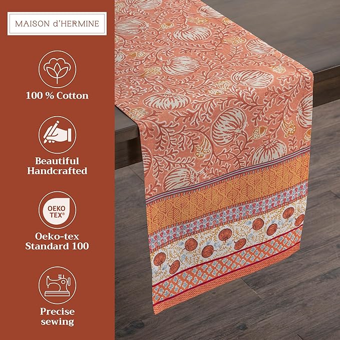 Maison d' Hermine Table Runner 100% Cotton Single Layer Table Runners 72 inches - Image 2