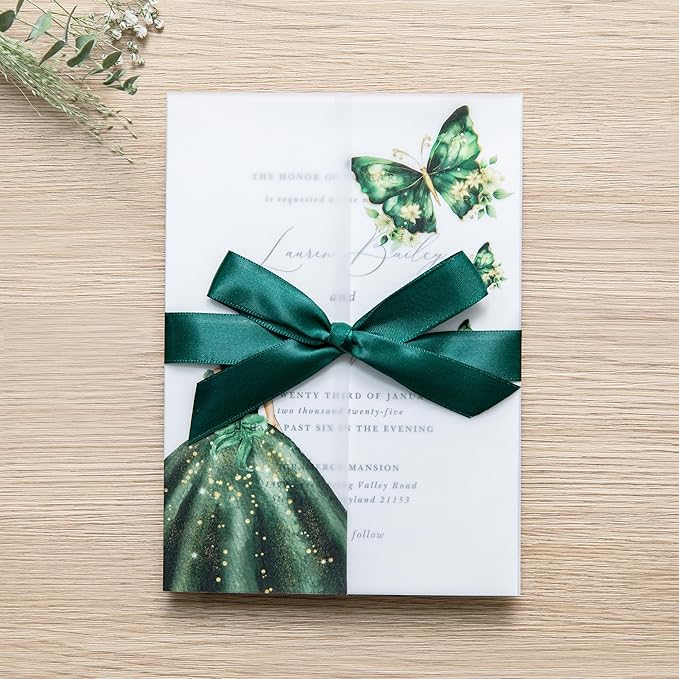 PONATIA 50 PCS Vellum Jackets for 5x7 Invitations - Image 6