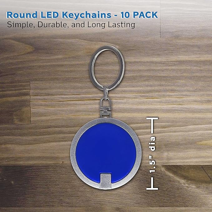 DISCOUNT PROMOS 10 Round LED Keychains - Image 5
