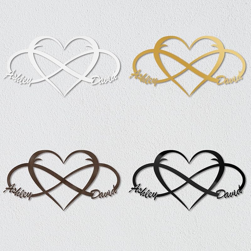Custom Infinity Sign for Couples Metal Wall Art Personalized Valentines Day - Image 8