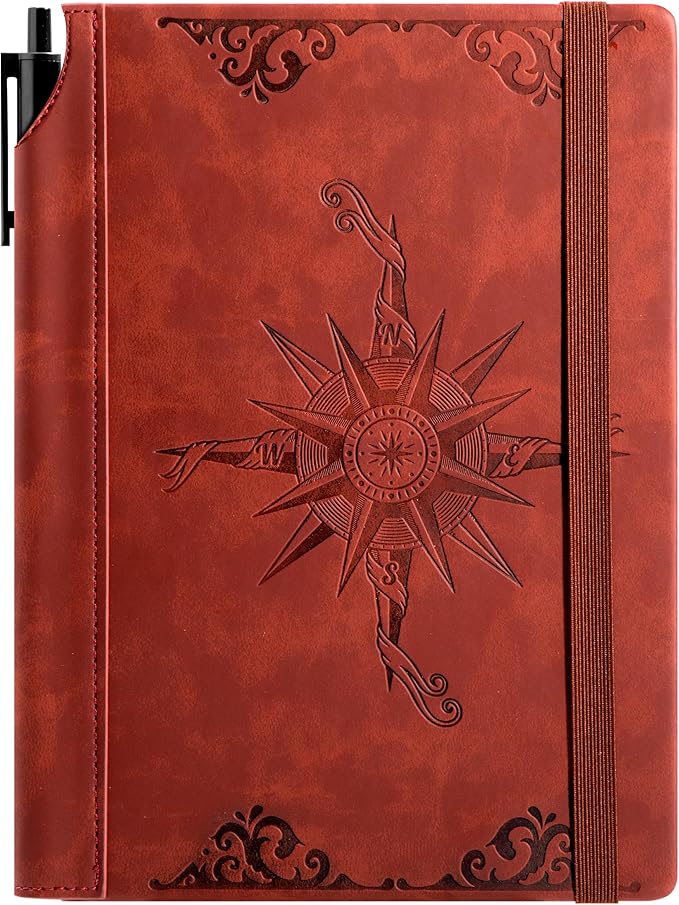 CAGIE Compass Leather Notebook Journal by CAGIE
