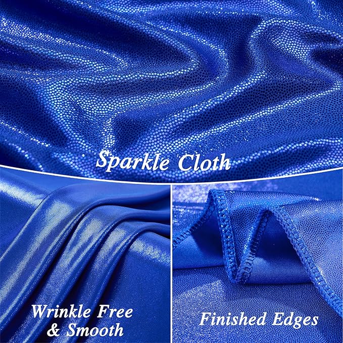 10x10 ft Royal Blue Sequin Backdrop Curtain Panels - Image 4