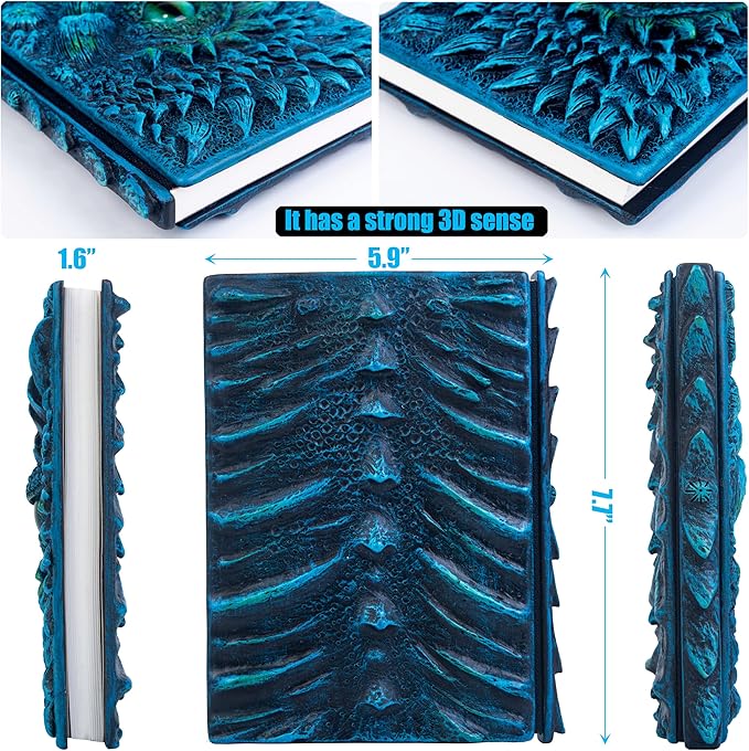 3D Dragon Eye Embossed Journal, Resin Engraving Notebook, Dnd notebook - Image 2