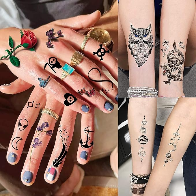 66 Sheets 430+ PCS Cute Temporary Tattoos - Image 2