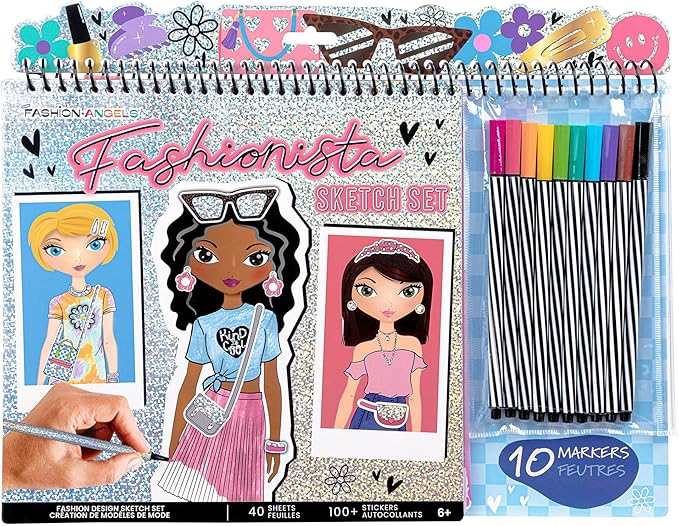 Fashion Angels Fashionista Sketch Set, Includes Sketch Pad - Image 2