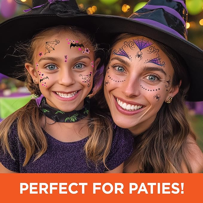 Halloween Witch Costume Temporary Tattoos – Magical Tattoo Kit - Image 4