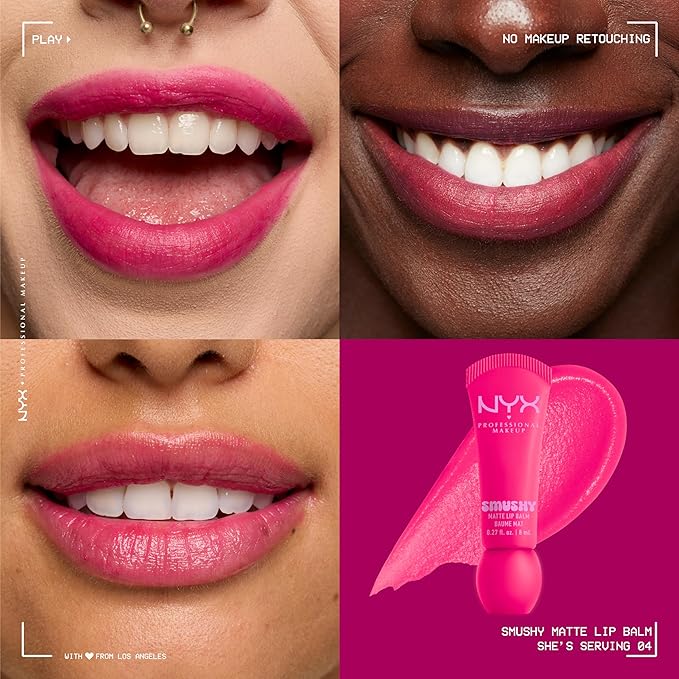 NYX PROFESSIONAL MAKEUP Smushy Matte Lip Balm, Tinted Lip Moisturizer - Image 2