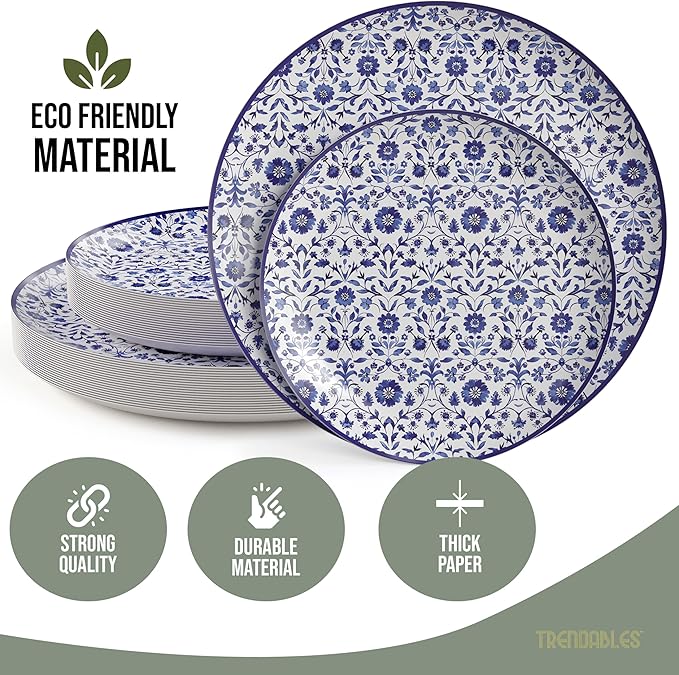 Trendables Heavy Duty Paper Plates Set - Image 3