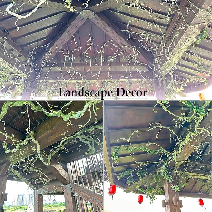 118 inch Small Green Artificial Tree Branches Grapevine Garland Ivy Willow - Image 7