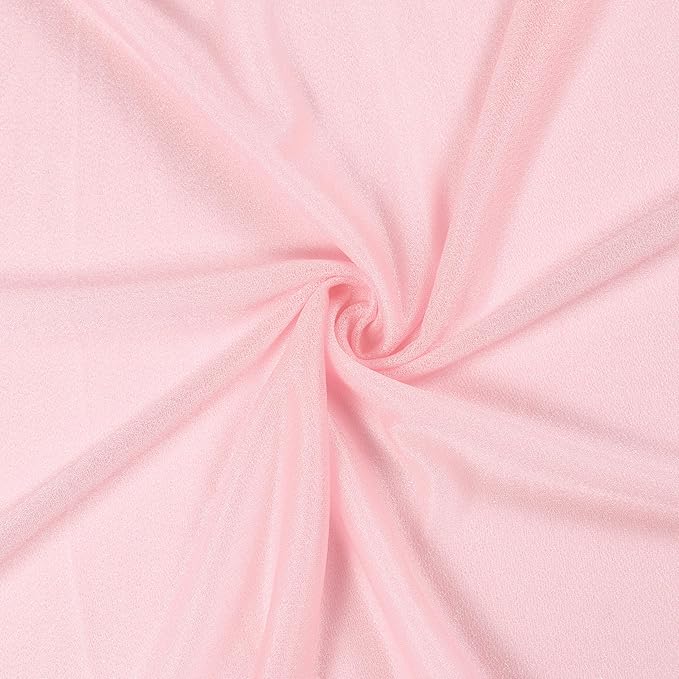 VDS Pack of 3 Panel Wedding Arch Draping Fabric Sheer Chiffon Fabric Drapery - Image 6