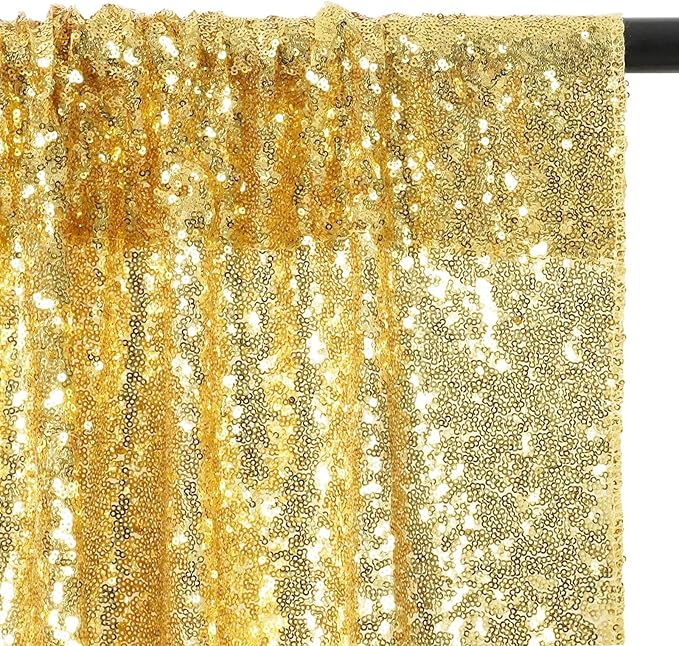 Poise3EHome Gold Sequin Backdrop Curtain - Image 5