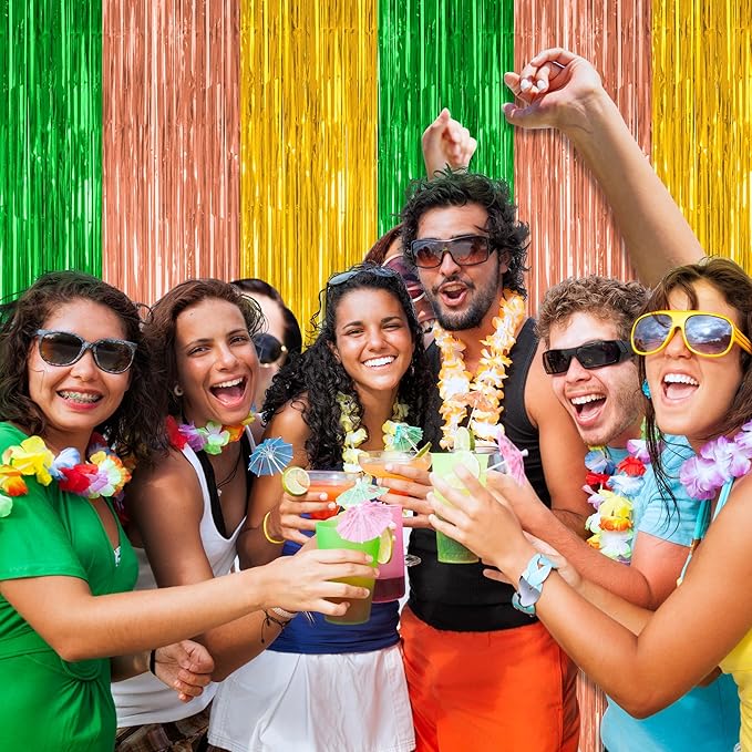 12 Pack Hawaiian Party Decorations, 3.28 FT x 7.05 FT Luau Party Decorations - Image 6