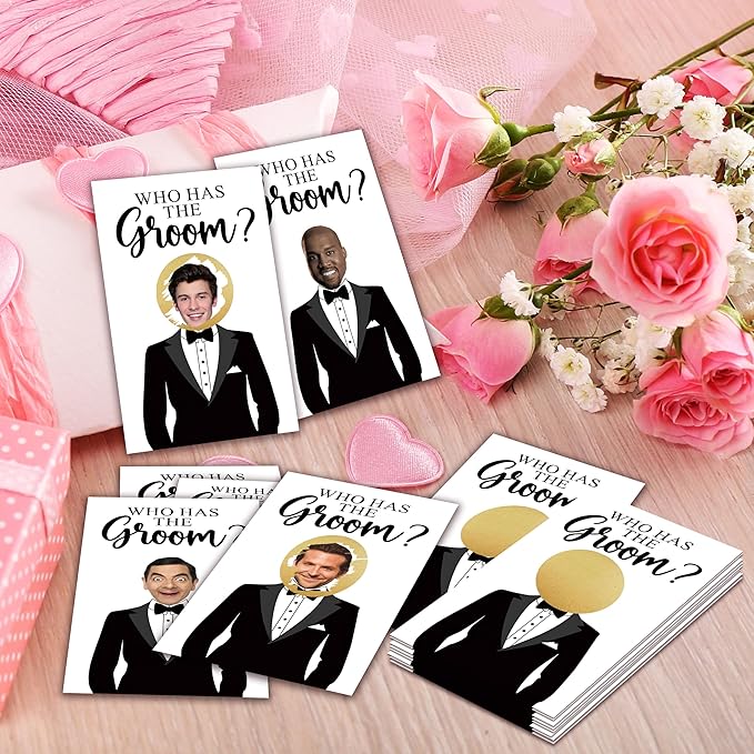 Who Has The Groom Bridal Shower Scratch Off Cards, 3.5"x 2.1"Bachelorette Party - Image 4