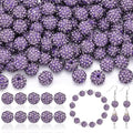 105pcs 10mm Rhinestone Beads for Jewelry Making, Sparkle Crystal Clay Christmas by TINKRSTUFF