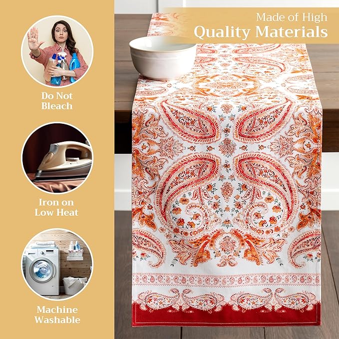 Maison d' Hermine Table Runner 100% Cotton Double Layer Table Runners 72 inches - Image 3
