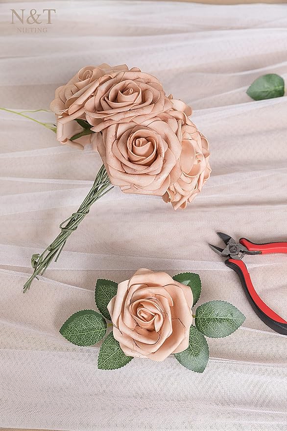 N&T NIETING Artificial Flowers, Dusty Brown - Image 4