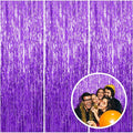 3 Pack Purple Streamers Backdrop Curtain Halloween Party Decorations Purple by AMONE
