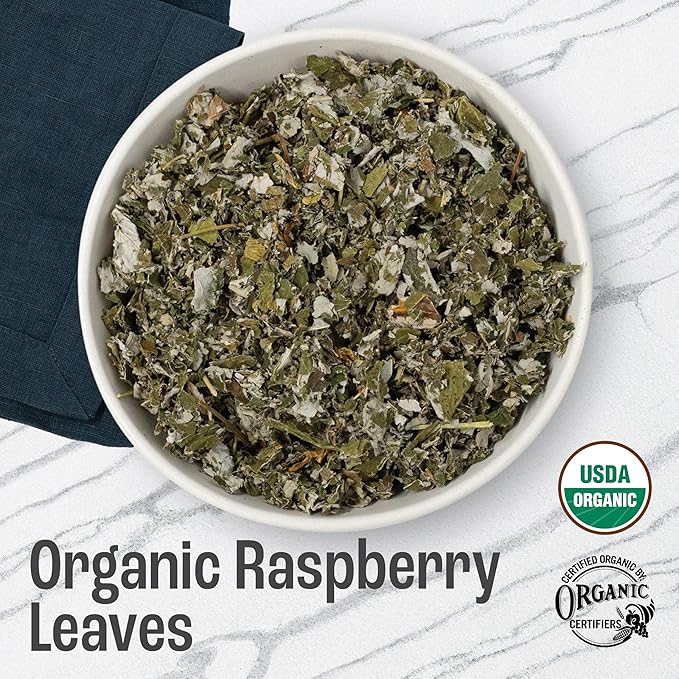 J Mac Botanicals, Organic Red Raspberry Leaf, Herbal tea cut & sifted dried leaf - Image 2