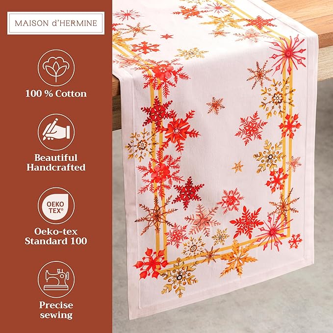Maison d' Hermine Table Runner 100% Cotton Single Layer Table Runners 72 inches - Image 2