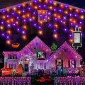 KNONEW 33FT 400 LED Orange Purple Halloween Lights Outdoor Black Wire String by KNONEW