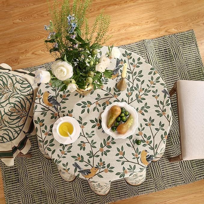 patdrea Designer Linen Vintage Small Table Cloth - Image 7