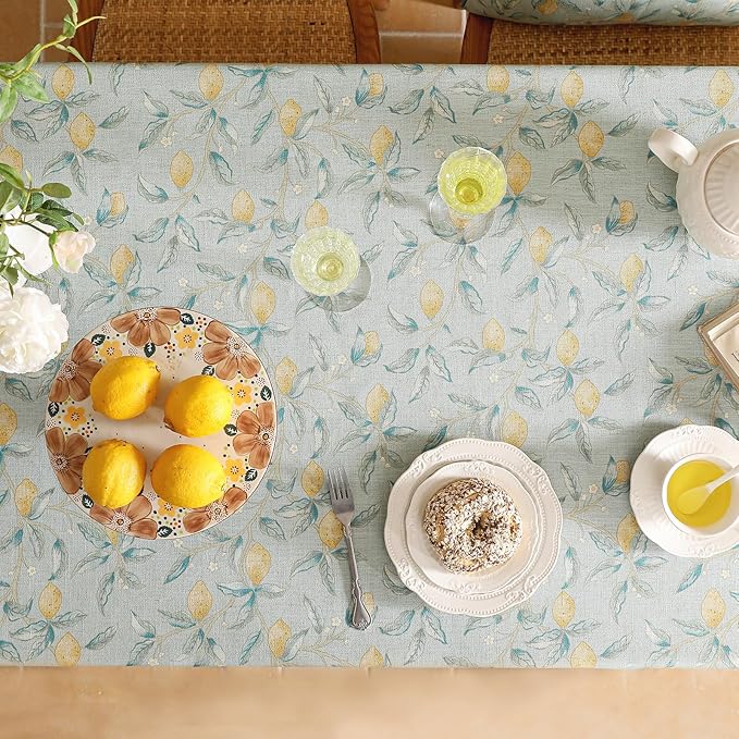 patdrea Designer Linen Green Tablecloth - Image 5
