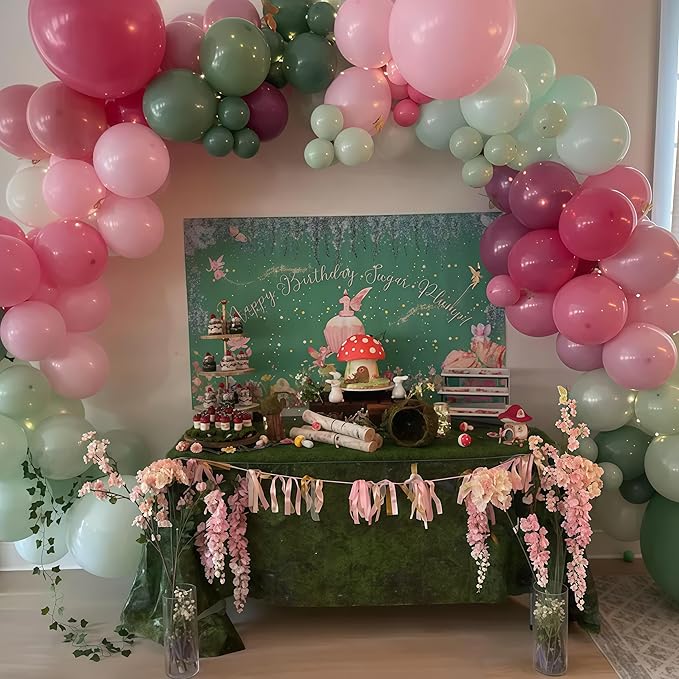Fairy Balloon Arch Kit 120Pcs Sage Green Pink Purple Balloons Garland Dusty - Image 3