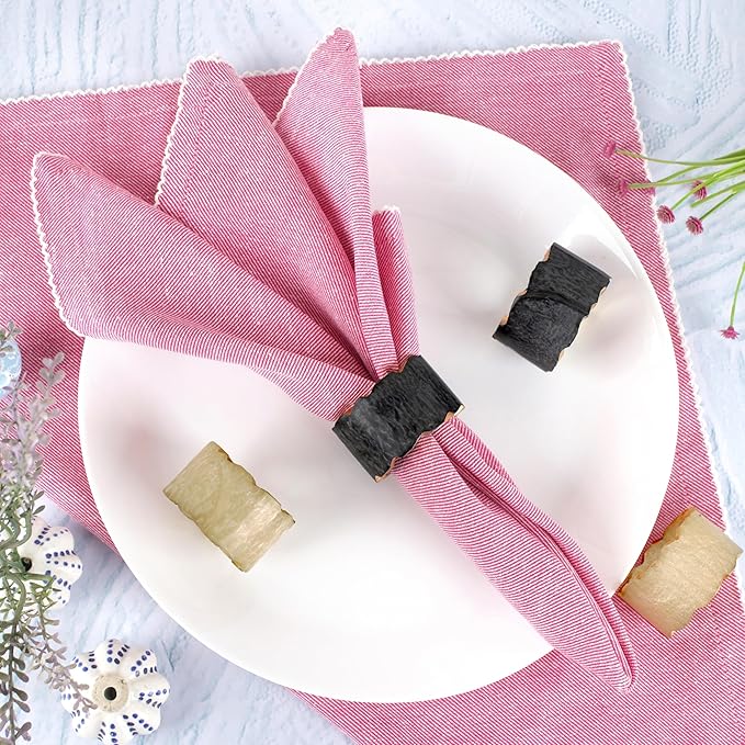 12 Pieces Epoxy Resin Napkin Rings - Image 3
