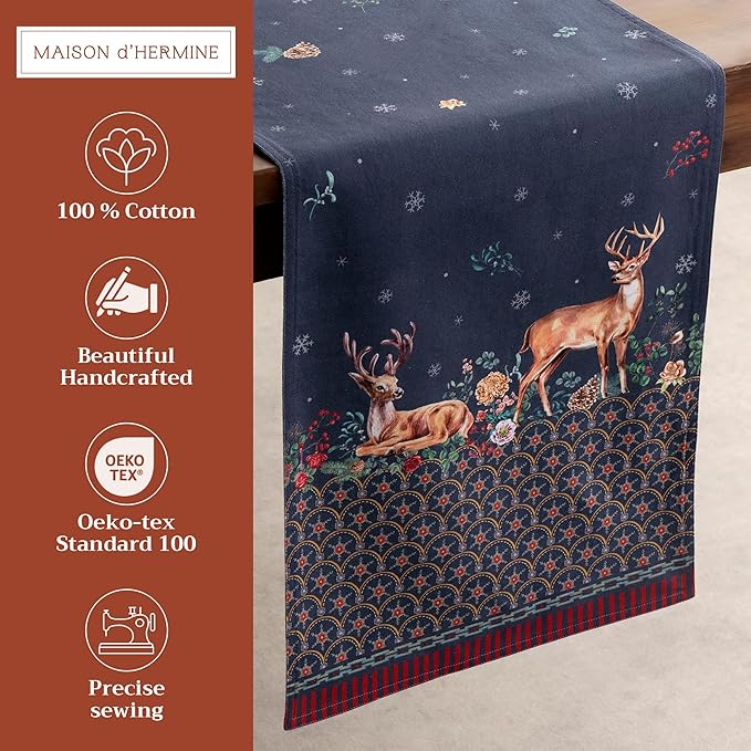 Maison d' Hermine Table Runner 100% Cotton Double Layer Table Runners 108 - Image 2