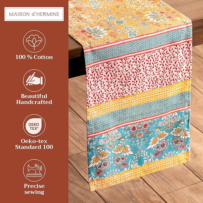 Maison d' Hermine Table runner 100% Cotton Single Layer Table Runners 108 - Image 2