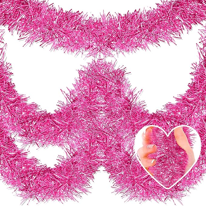 25 Feet Metallic Twist Tinsel Garland by Mebiornt