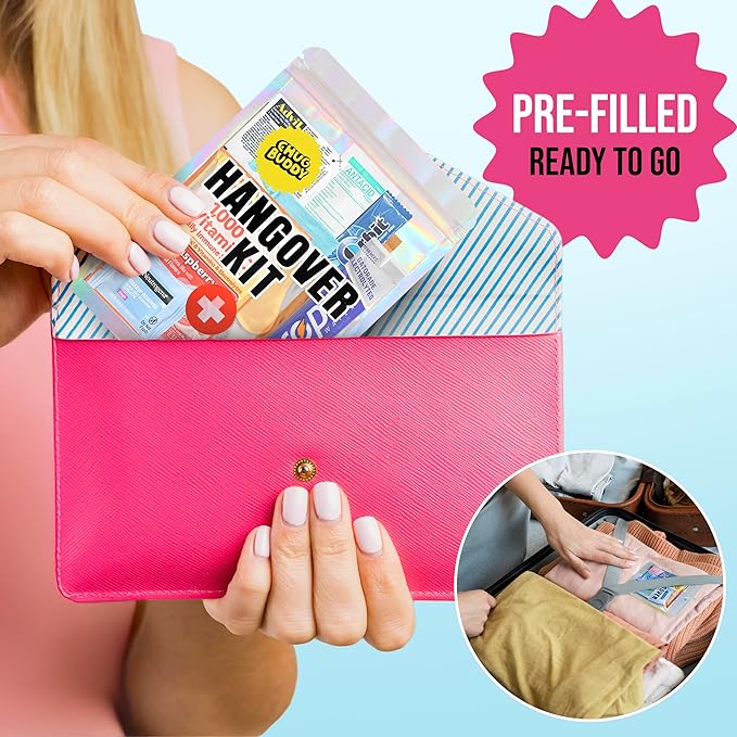 12 Pre-Filled Hangover Kits for Bachelorette Party Favors, 21st Birthday Gifts - Image 4