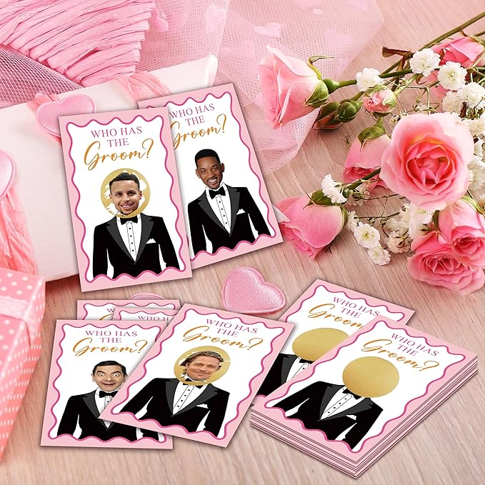 Who Has The Groom Bridal Shower Game Cards, 3.5"x 2.1" Funny Bachelorette Party - Image 4