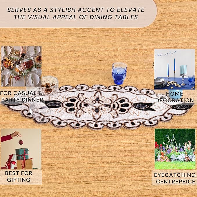 36" Decorative Beaded Table Runner - Image 9