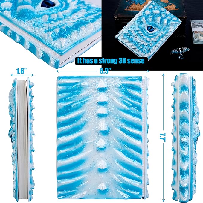 3D Dragon Eye Embossed Journal, Resin Engraving Notebook, Dnd notebook - Image 2