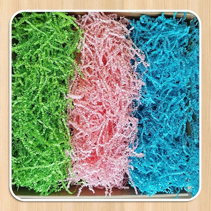 1 LB Deep Blue Crinkle Cut Paper Shred Filler Great - Image 6