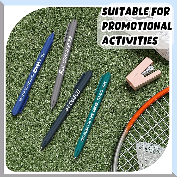 24 Pcs Coaches Appreciation Gifts Ballpoint Pen Sports Thank You Work Pen - Image 6