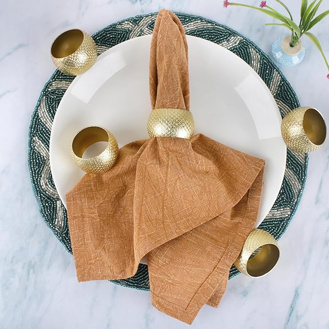 Gold Napkin Rings Set of 12 - Image 7