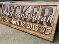 Personalized Wedding Gift Last Name Established Sign Family Name Signs Custom by 3DWoodworker