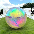 Inflatable Mirror Ball, Iridescent Big Shinny Balls Reusable Large PVC Disco by Unknown