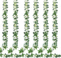 Sggvecsy 6Pcs 46.5Ft Artificial Rose Vine Fake Flower Garland Floral Garland by Sggvecsy